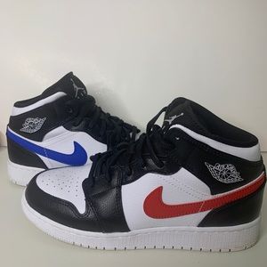 Air Jordan 1 Mid Multicolor Swoosh (gs)